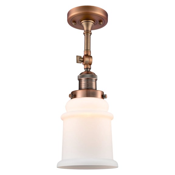 Innovations Lighting 201F-AC-G1 Halophane 1 Light 9" Wide Convertible Semi-Flush Ceiling
