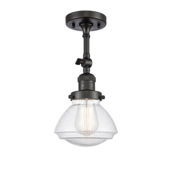 Innovations Lighting 201F Olean Olean 7" Wide Convertible Semi-Flush Ceiling Fixture /