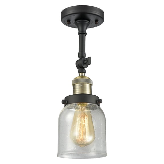 Innovations Lighting 201F Small Bell Small Bell 1 Light 5" Wide Semi-Flush Ceiling Fixture