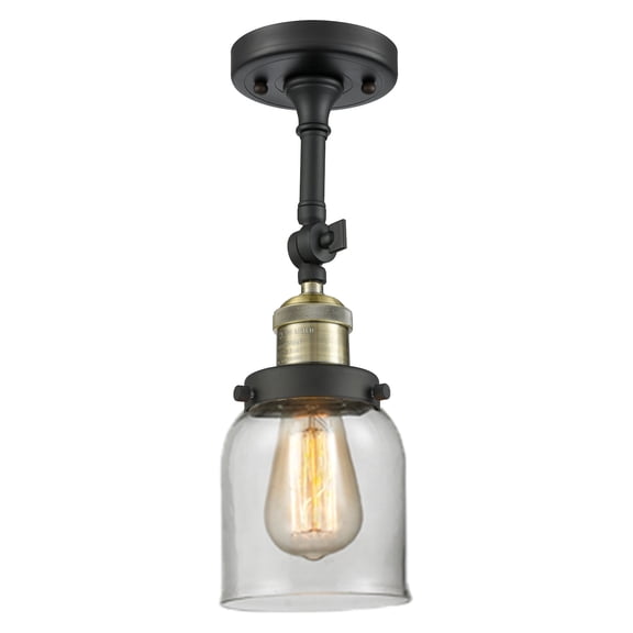 Innovations Lighting 201F-BAB-G52 Small Bell 1 Light 5" Wide Semi-Flush Ceiling Fixture -