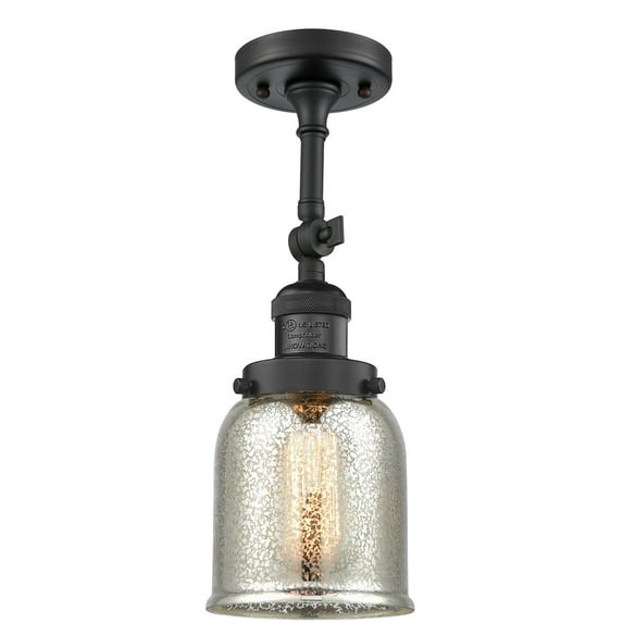Innovations Lighting 201F-BK-G58 Small Bell 1 Light 5" Wide Semi-Flush Ceiling Fixture -