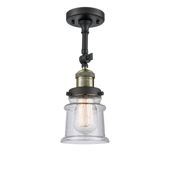 Innovations Lighting 201F-BAB-G184S Small Canton 6" Wide Convertible Semi-Flush Ceiling