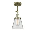 thumbnail image 1 of Innovations Lighting 201F Small Cone Small Cone 1 Light 6" Wide Semi-Flush Ceiling Fixture, 1 of 5