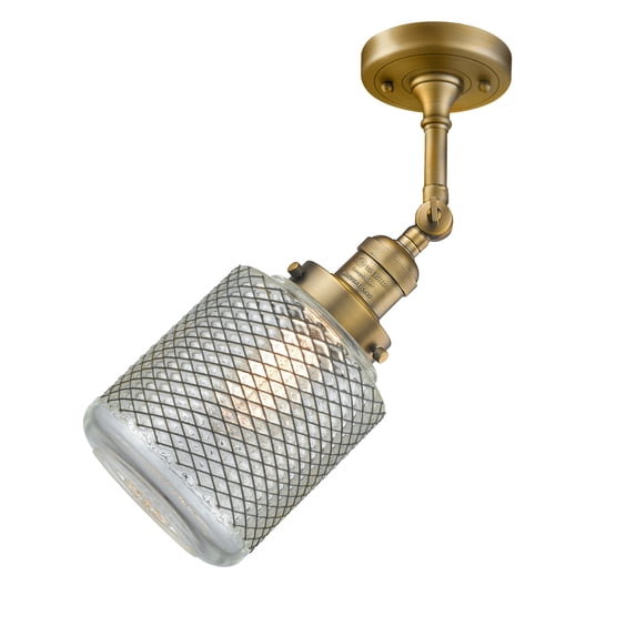 Innovations Lighting 201F Stanton Stanton 1 Light 6" Wide Semi-Flush Ceiling Fixture -