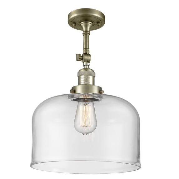Innovations Lighting 201F-AB-G72-L X-Large Bell 12" Wide Semi-Flush Ceiling Fixture -