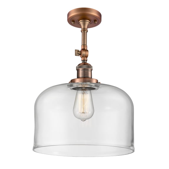 Innovations Lighting 201F X-Large Bell X-Large Bell 12" Wide Semi-Flush Ceiling Fixture -
