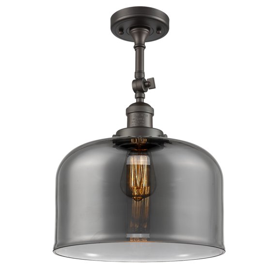 Innovations Lighting 201F-OB-G73-L X-Large Bell 12" Wide Semi-Flush Ceiling Fixture - Oil