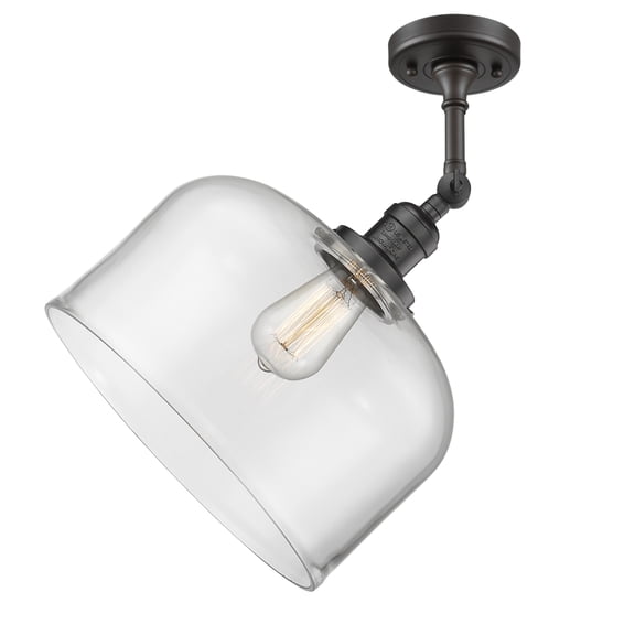 Innovations Lighting 201F-OB-G72-L X-Large Bell 12" Wide Semi-Flush Ceiling Fixture -