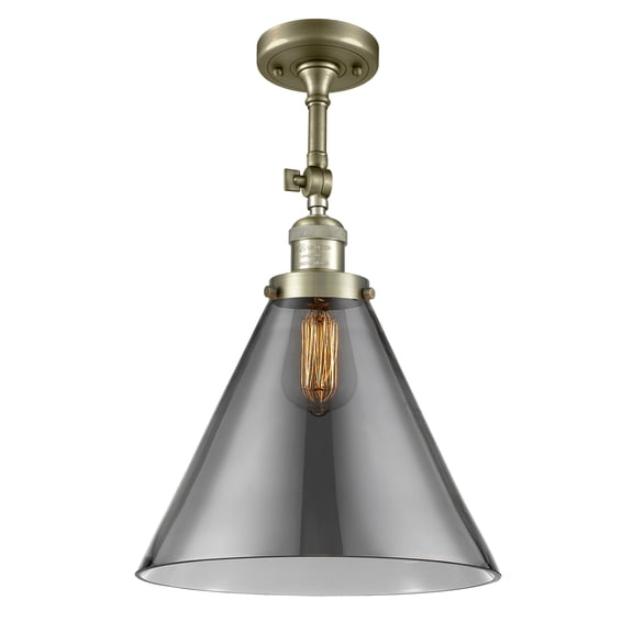 Innovations Lighting 201F X-Large Cone X-Large Cone 12" Wide Semi-Flush Ceiling Fixture -