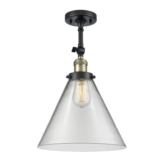 Innovations Lighting 201F-BAB-G42-L X-Large Cone 12" Wide Semi-Flush Ceiling Fixture -