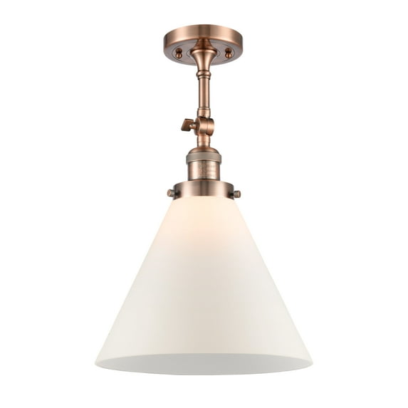 Innovations Lighting 201F-AC-G41-L X-Large Cone 12" Wide Semi-Flush Ceiling Fixture -