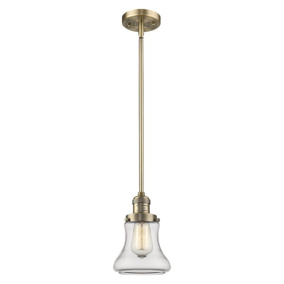 Innovations Lighting 201S-BB-G192 Bellmont 7" Wide Mini Pendant - Brass