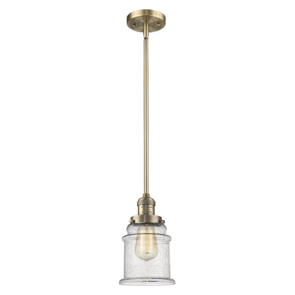 Innovations Lighting 201S-BB-G184 Canton 7" Wide Mini Pendant - Brass