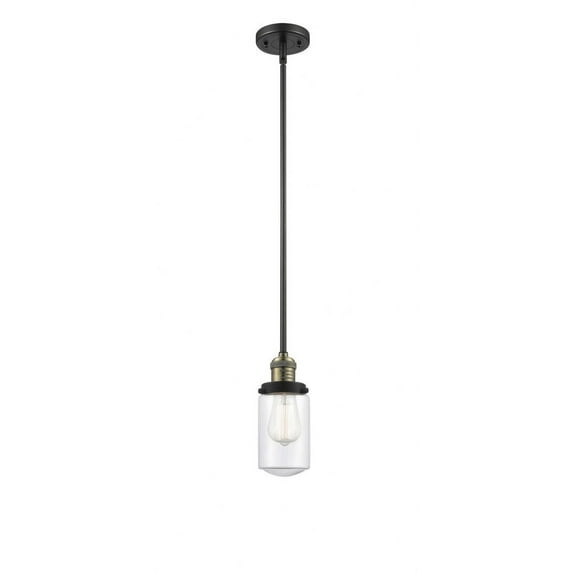 Innovations Lighting 201S Dover Dover 10" Tall Mini Rod Hung Pendant - Black