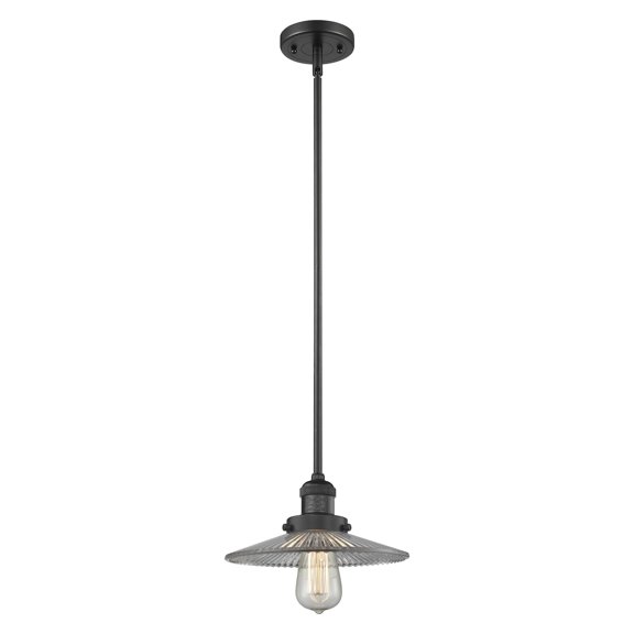 Innovations Lighting 201S Halophane Halophane 9" Wide Mini Pendant - Black