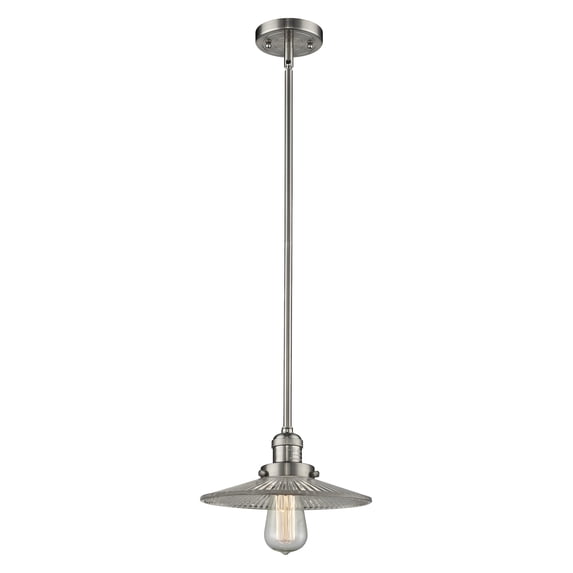 Innovations Lighting 201S-SN-G2 Halophane 9" Wide Mini Pendant - Nickel