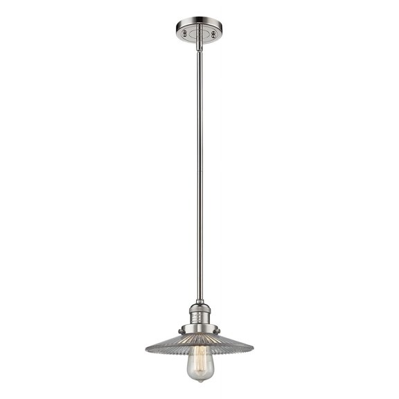 Innovations Lighting 201S Halophane Halophane 9" Wide Mini Pendant - Nickel