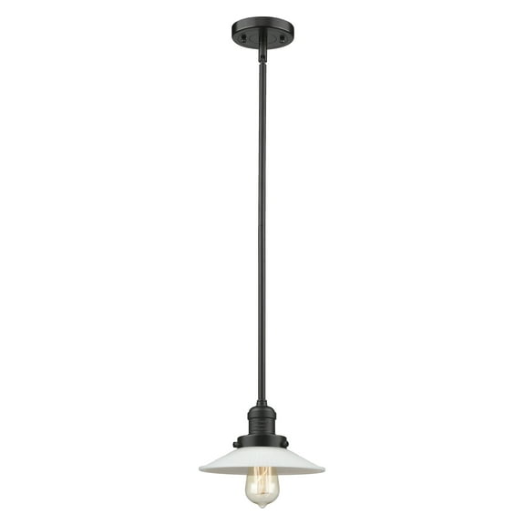 Innovations Lighting 201S Halophane Halophane 9" Wide Mini Pendant - Oil Rubbed Bronze /
