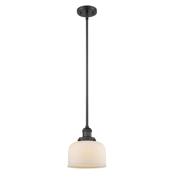 Innovations Lighting 201S Large Bell Bell 8" Wide 1 Light Mini Pendant - White