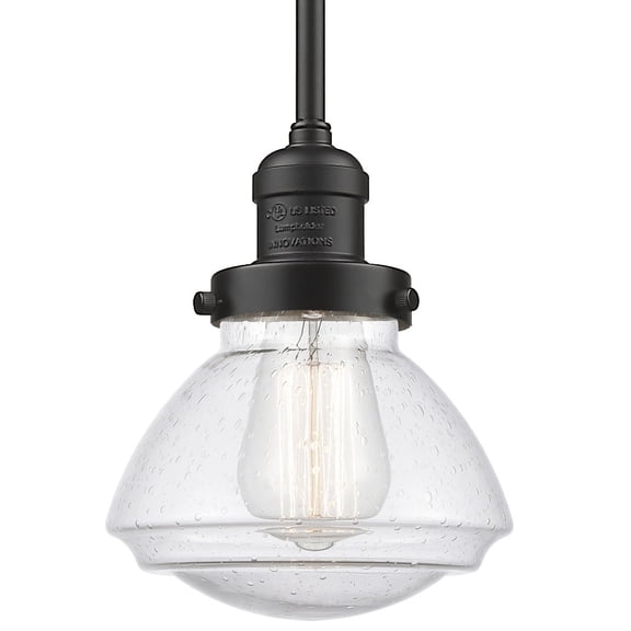 Innovations Lighting 201S Olean Olean 8" Tall Mini Rod Hung Pendant - Bronze
