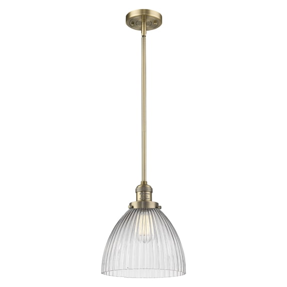 Innovations Lighting 201S-BB-G222 Pendleton 1 Light 10" Wide Mini Pendant - Brass