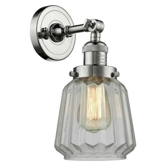 Innovations Lighting 203 Chatham Chatham 1 Light 12" Tall Bathroom Sconce - Nickel