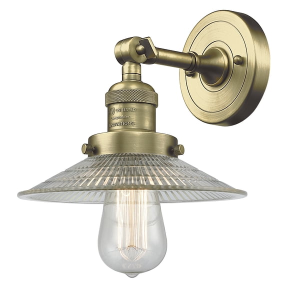 Innovations Lighting 203 Halophane Halophane 1 Light 8" Tall Bathroom Sconce - Brass