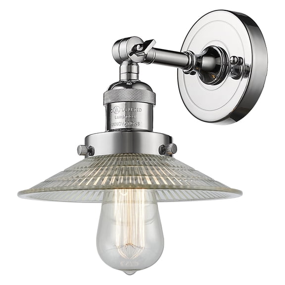 Innovations Lighting 203 Halophane Halophane 1 Light 8" Tall Bathroom Sconce - Chrome