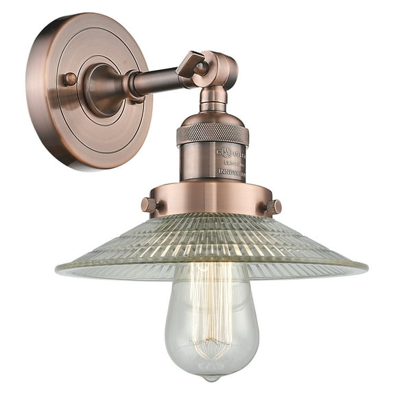 Innovations Lighting 203 Halophane Halophane 1 Light 8" Tall Bathroom Sconce - Copper