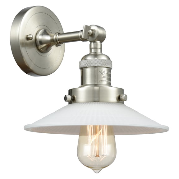 Innovations Lighting 203-SN-G1 Halophane 1 Light 8" Tall Bathroom Sconce - White