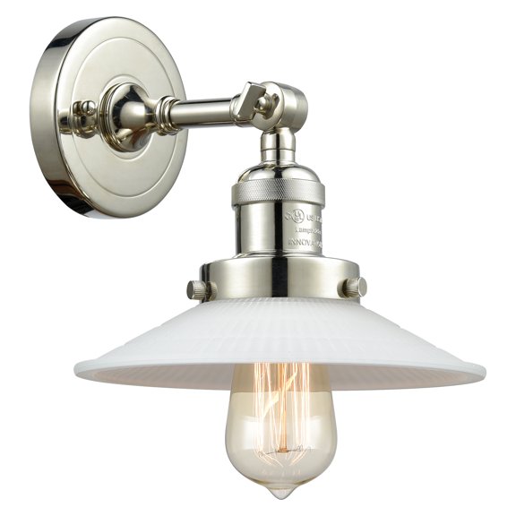 Innovations Lighting 203 Halophane Halophane 1 Light 8" Tall Bathroom Sconce - White