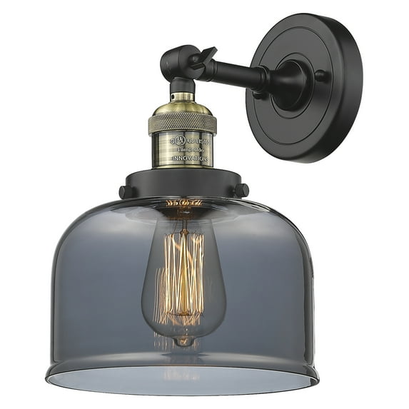 Innovations Lighting 203 Large Bell Large Bell 1 Light 12" Tall Bathroom Sconce - Black