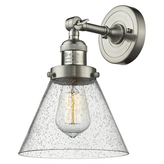 Innovations Lighting 203 Large Cone Cone 11" Tall Commercial Bathroom Sconce - Nickel