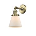 thumbnail image 1 of 203-AB-G61-Innovations Lighting-Cone - 1 Light Wall Sconce In Industrial Style-10 Inches Tall and 6.25 Inches Wide-Antique Brass Finish-Matte White, 1 of 2