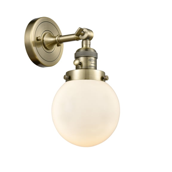 Innovations Lighting 203Sw-6 Beacon Beacon 1 Light 12" Tall Bathroom Sconce - White