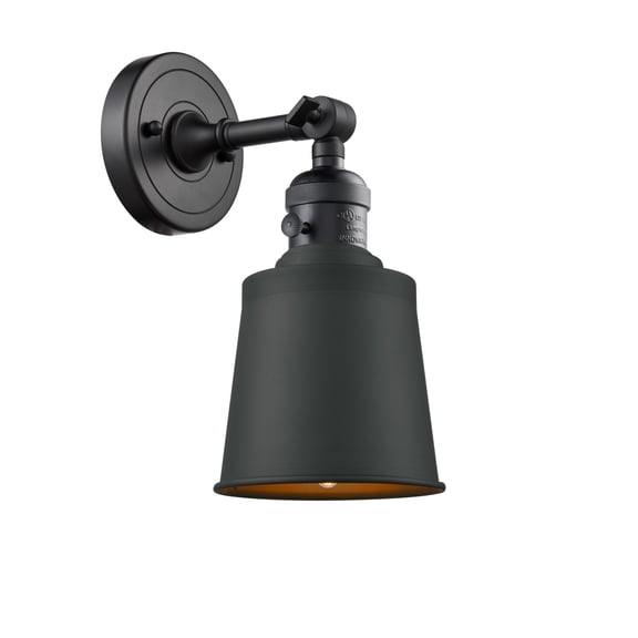Innovations Lighting 203SW-BK-M9-BK Addison 11" Tall Convertible Bathroom Sconce - Black