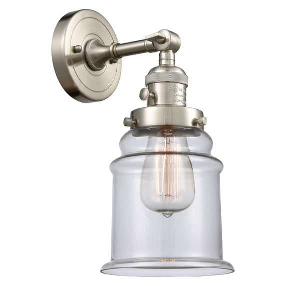 Innovations Lighting 203SW-SN-G182 Canton 1 Light 11" Tall Bathroom Sconce - Nickel