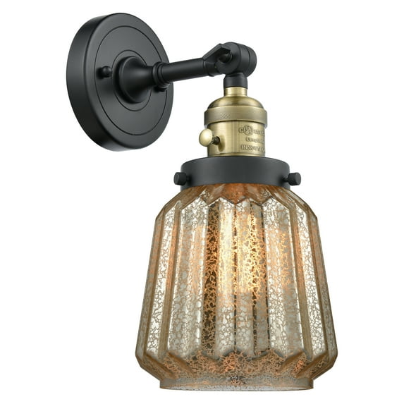 Innovations Lighting 203Sw Chatham Chatham 1 Light 12" Tall Bathroom Sconce - Black