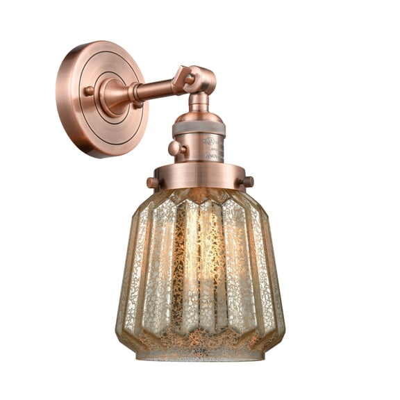 Innovations Lighting 203SW-AC-G146 Chatham 1 Light 12" Tall Bathroom Sconce - Copper