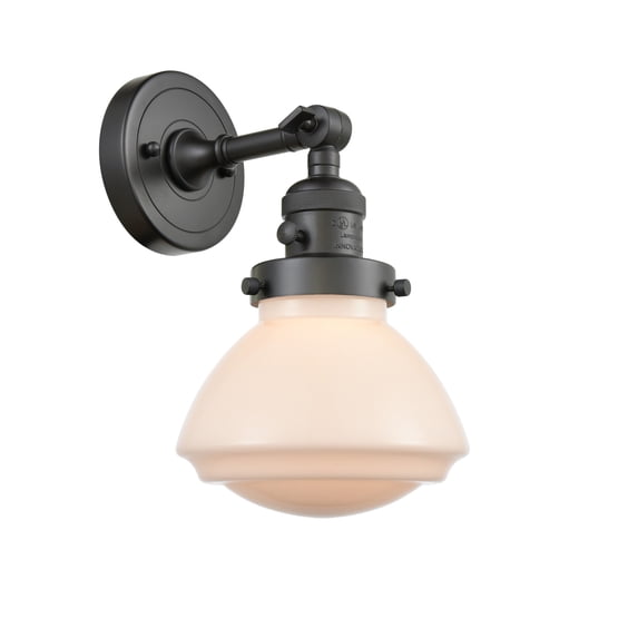 Innovations Lighting 203SW-OB-G321 Olean 8" Tall Bathroom Sconce - MultiColor