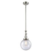 Innovations Lighting 206-PN-G204-8 Beacon 1 Light 8" Wide Mini Pendant - Nickel