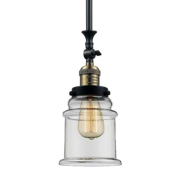Innovations Lighting 206 Canton Canton 7" Wide Mini Pendant - Black / Antique Brass /