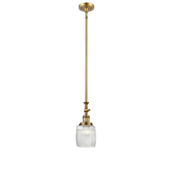 Innovations Lighting 206-BB-G302 Colton 1 Light 6" Wide Mini Pendant - Brushed Brass /