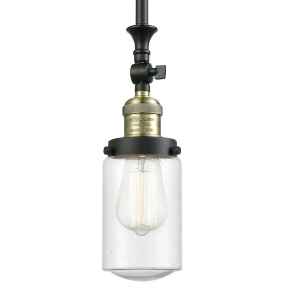 Innovations Lighting 206 Dover Dover 5" Wide Mini Rod Hung Adjustable Pendant - Black