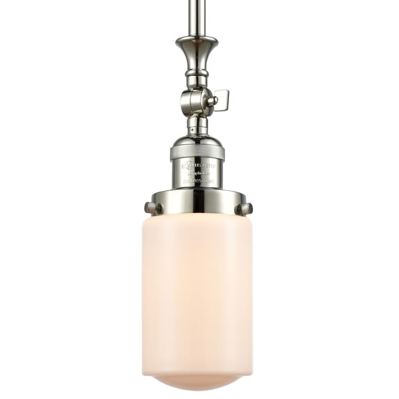 Innovations Lighting 206-PN-G311 Dover 5" Wide Mini Rod Hung Adjustable Pendant - White