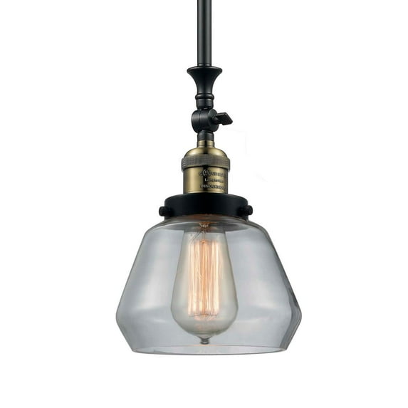 Innovations Lighting 206 Fulton Fulton 7" Wide Adjustable Mini Pendant - Black / Antique