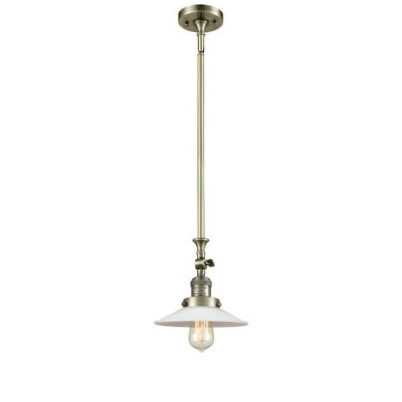 Innovations Lighting 206 Halophane Halophane 9" Wide Adjustable Mini Pendant - Antique