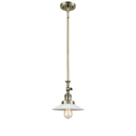 Innovations Lighting 206 Halophane Halophane 9" Wide Adjustable Mini Pendant - Antique