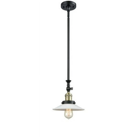 Innovations Lighting 206 Halophane Halophane 9" Wide Adjustable Mini Pendant - Black
