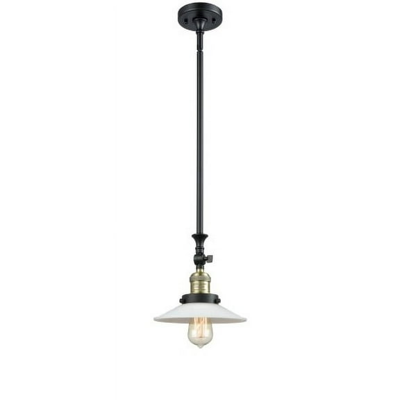 Innovations Lighting 206 Halophane Halophane 9" Wide Adjustable Mini Pendant - Black